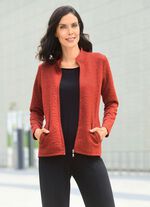 Skjortjacka med hel dragkedja 