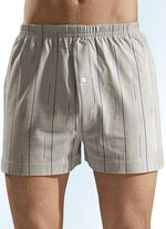Fyrpack boxershorts, med ficka, enf&auml;rgade med r&auml;nder 