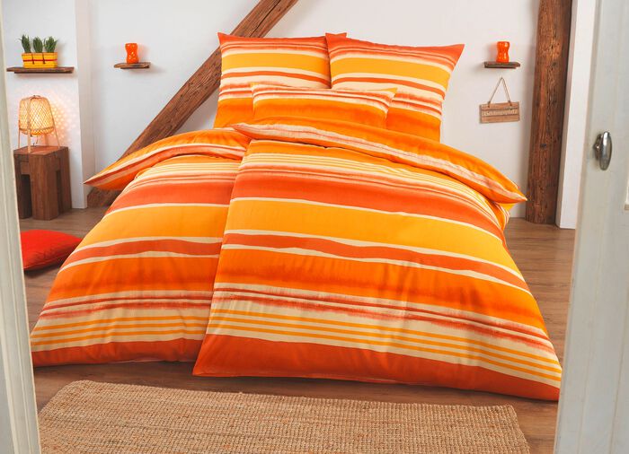 Dubbelsidigt tryckt s&auml;ngkl&auml;desset i polycotton-kvalitet 