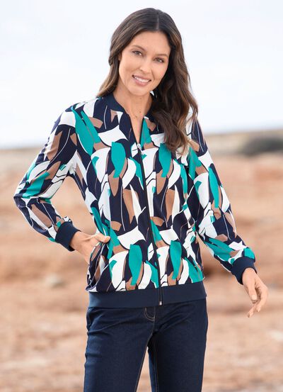 Skjortjacka med hel dragkedja 