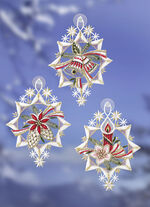 Fönsterbild, set om 3, gjord av äkta Plauenspets 