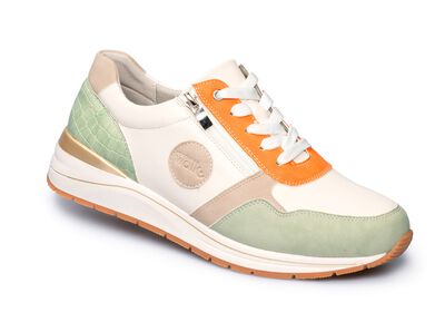 Komfortsneaker Simone i l&auml;der och mockalook 