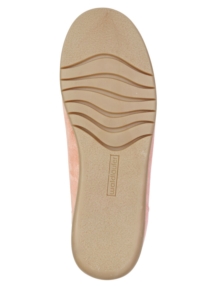 Waldläufer, bekväma damtofflor, bredd H, med uttagbar fotbädd PFIRSICH