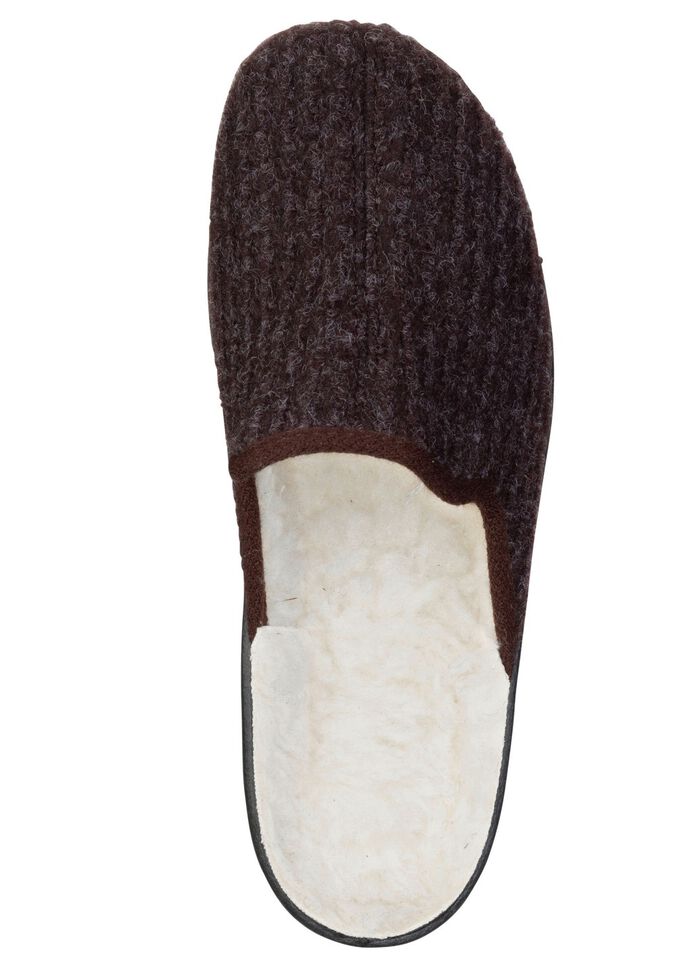 Fodrade herrtofflor, med ny ull 