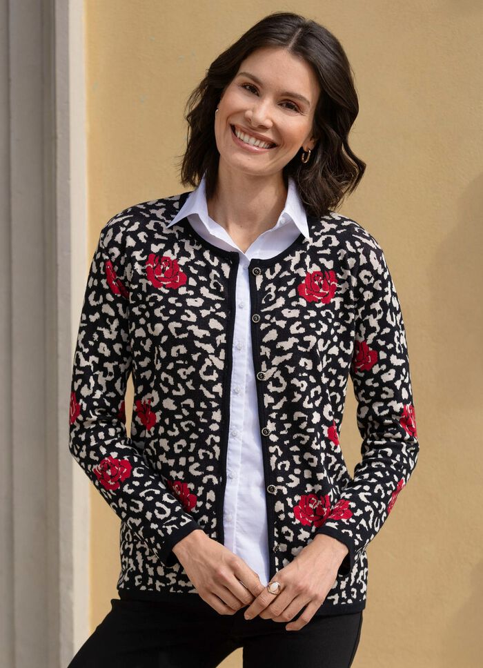 Cardigan i jacquarddesign 