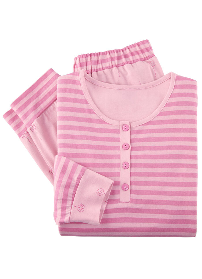 Tvåpack garnfärgade randiga pyjamasar 
