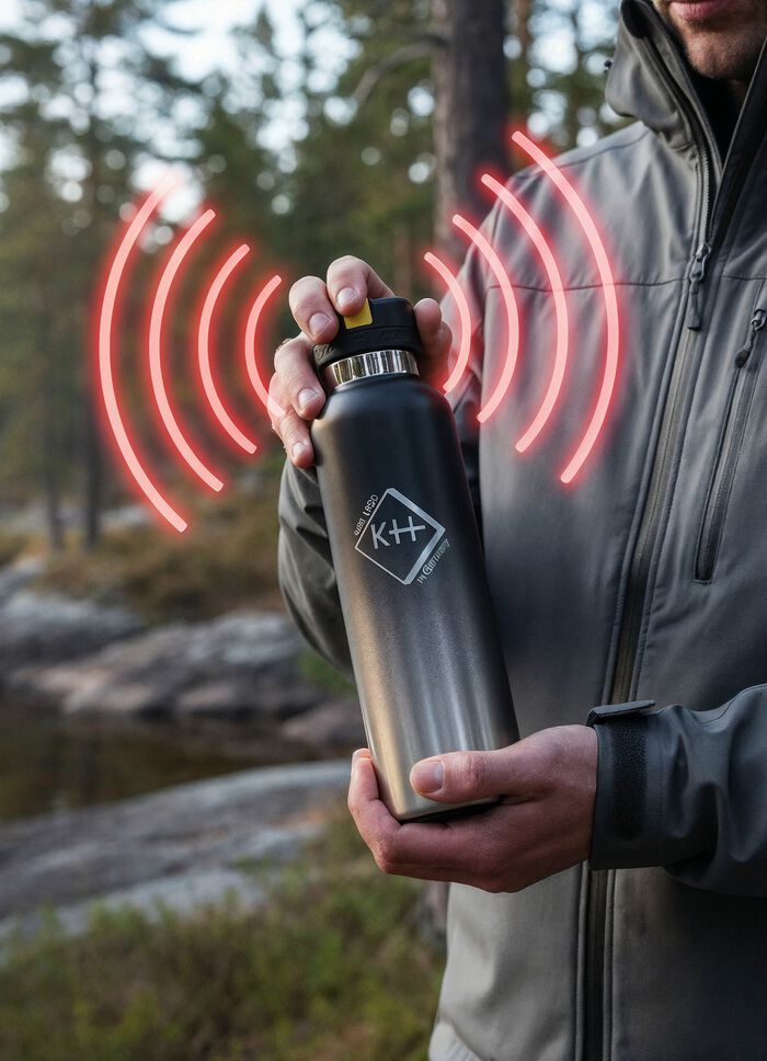 Vattenflaska med alarm 