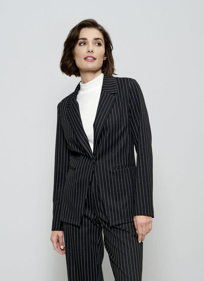 kavaj med randig design 