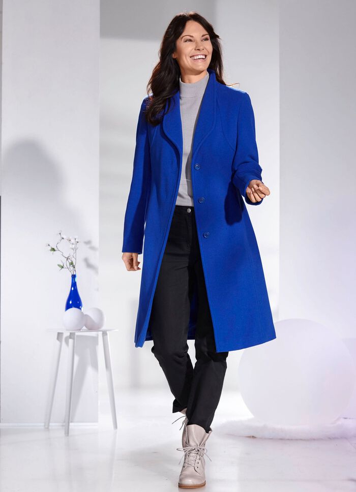 Kappa med elegant dold knappsl&aring; KUNGSBL&Aring;