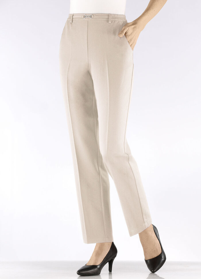 Byxor med dekorativa detaljer ECRU