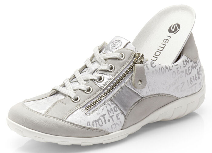 Remonte sneakers med tryckta detaljer LJUSGRÅVIT