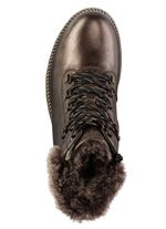 Remonte st&ouml;vlett med sn&ouml;rning och plyschkrage 