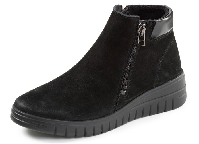 ELENA EDEN, fodrade damst&ouml;vletter, vinterskor, vidd H, med uttagbar fotb&auml;dd SVART