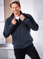 Sweatjacka av strukturerat tyg 