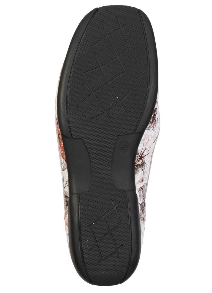 ELENA EDEN, bekv&auml;ma damtofflor, bredd H, med uttagbar fotb&auml;dd ECRU-BUNT