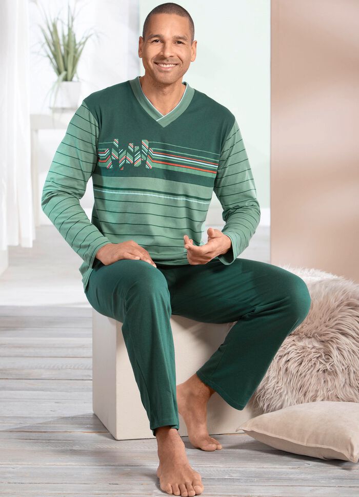 V-ringad pyjamas med &ouml;ppna manschetter 