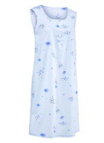 Nattlinnen i tvåpack med breda axelband och knappslå 1X PASTELLGRÖN FÄRGRIK, 1X BLÅ FÄRGERIG