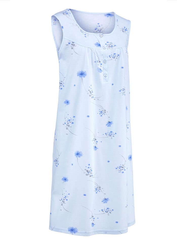 Nattlinnen i tvåpack med breda axelband och knappslå 1X PASTELLGRÖN FÄRGRIK, 1X BLÅ FÄRGERIG