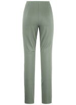 Byxor med skuren midjeband OLIV