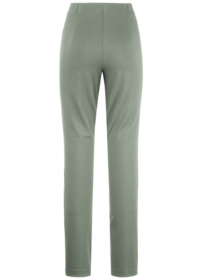 Byxor med skuren midjeband OLIV