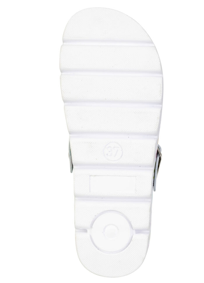 Klassiska damträskor med anatomiskt vadderad fotbädd WEISS-BUNT