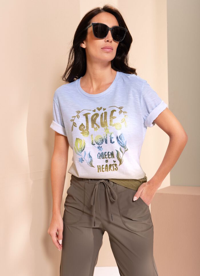 Skjorta med dekorativa stenar 