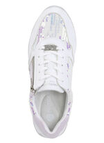 Sneakers i en intressant materialmix VIT SYREN