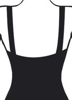 Tankini i bandeau-modell med justerbara och avtagbara axelband 
