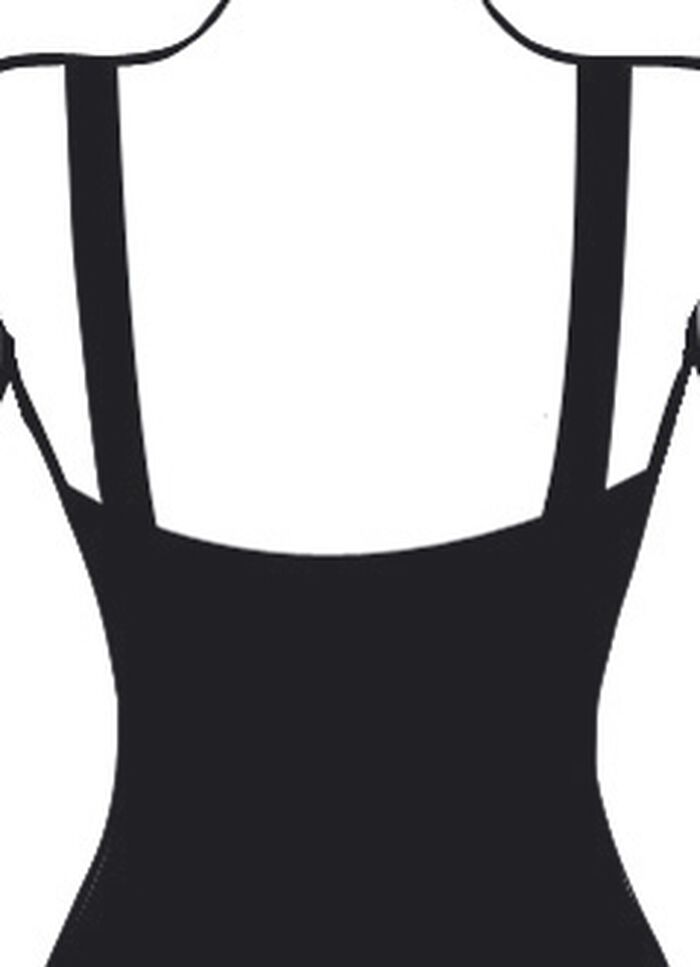 Tankini i bandeau-modell med justerbara och avtagbara axelband 