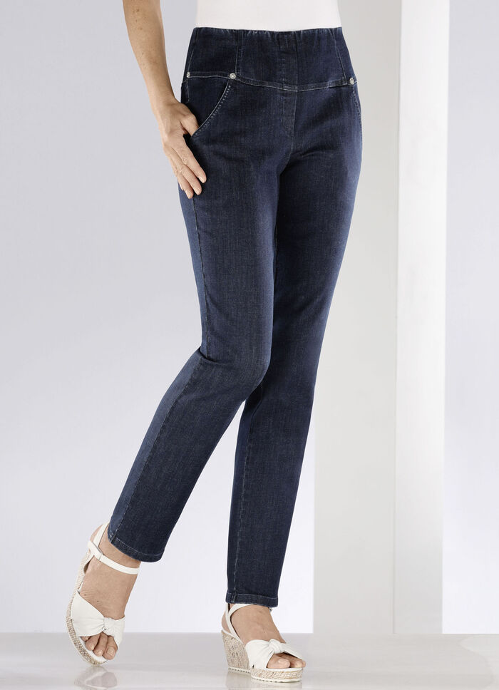 pull-on jeans DUNKELBLAU