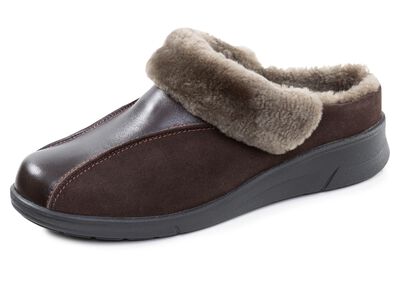 ELENA EDEN, varma damtofflor, bredd H, med lammskinn 
