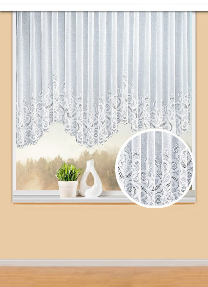 Blomsterf&ouml;nstergardin med universellt skenband 