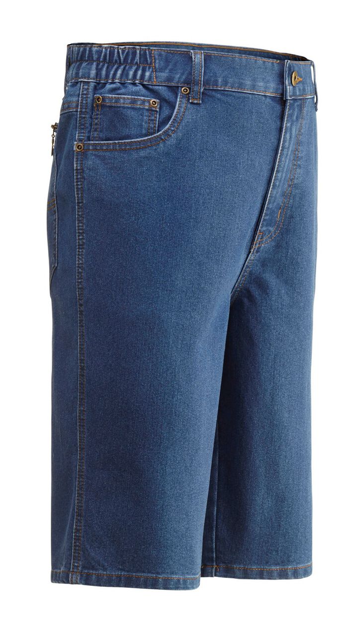 Denim bermudashorts med stretch i midjan i 3 f&auml;rger 
