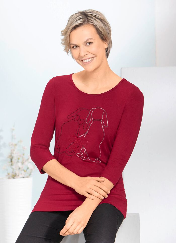 Attraktiv skjorta med strassdekoration 