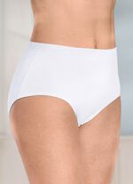 Fyrapack trosor med dekorativt res&aring;rband i midjan 