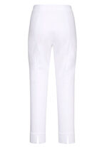 Mjuk stretchbyxa i 7/8-längd VIT