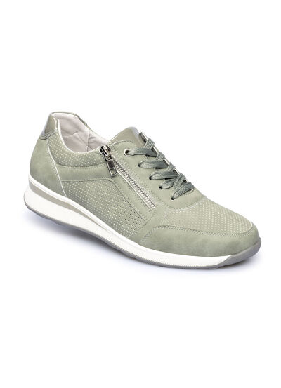 Komfortsneakers med extra innersula i fuskpäls 