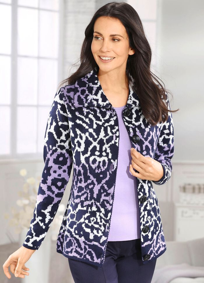 Kofta med jacquardm&ouml;nster 