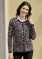 Cardigan i jacquarddesign 