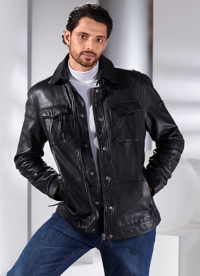 Kort skinnjacka fr&aring;n &ldquo;Cabrini&rdquo; 