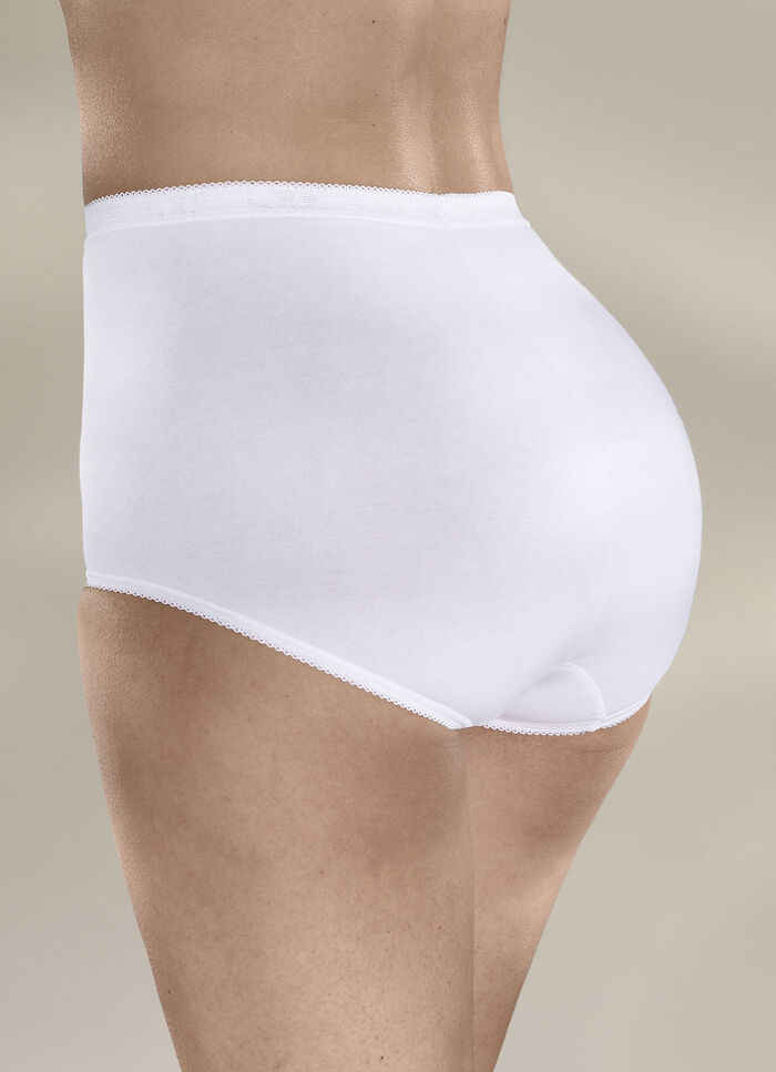 Sloggi tre-pack maxitrosor med elastiska muddar VIT