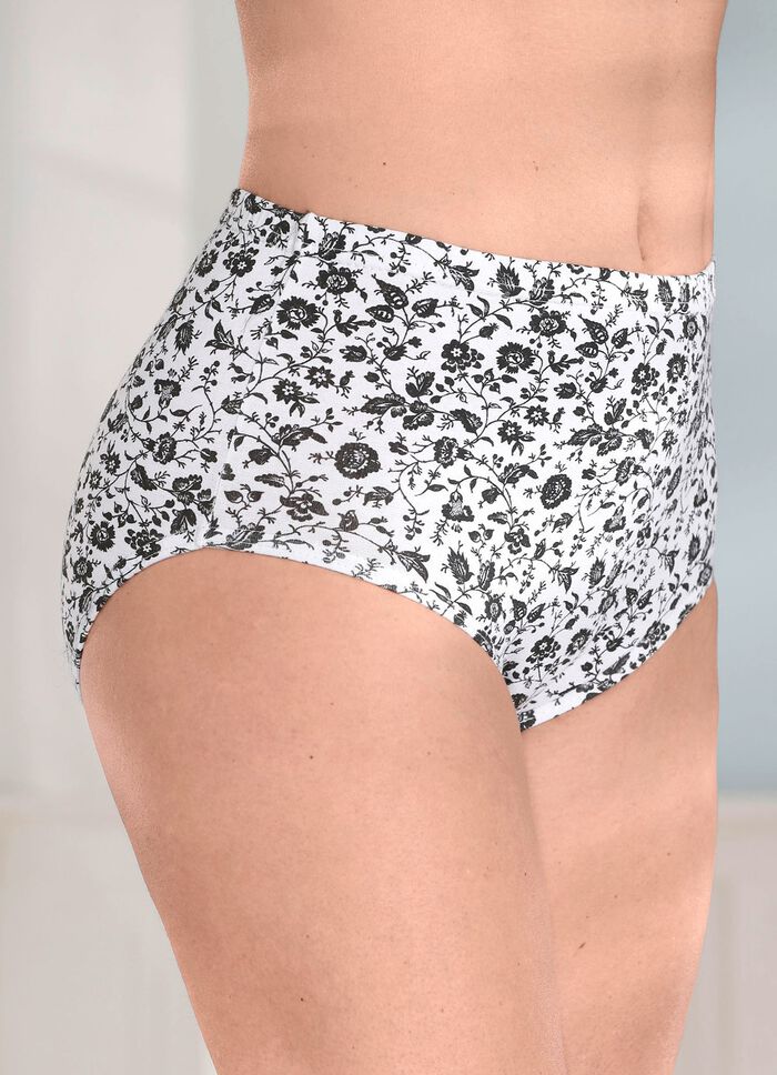 Paket med fem trosor med res&aring;r i midjan 