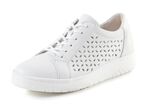 Waldl&auml;ufer sneakers av nappal&auml;der med luftiga perforeringar WEISS