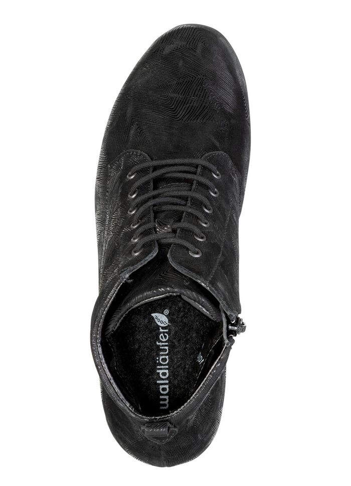 Waldl&auml;ufer, bekv&auml;ma damst&ouml;vlar, vinterskor, bredd H, med uttagbar fotb&auml;dd SVART