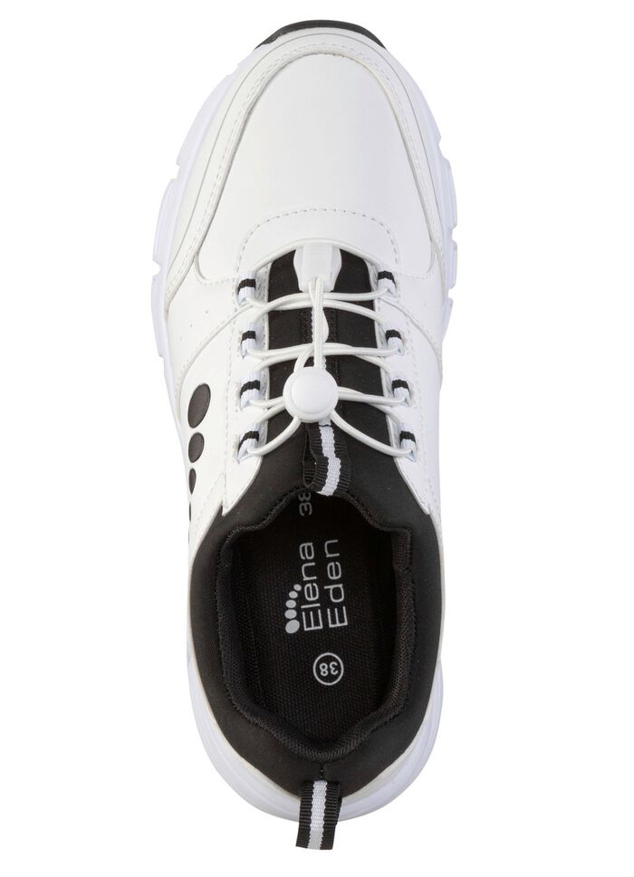 ELENA EDEN sneakers med avtagbar MemoSoft fotb&auml;dd WEISS-SCHWARZ