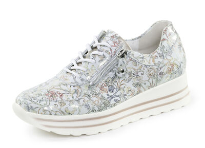 Waldläufer sneakers gjorda av blommigt nubuckläder, , large