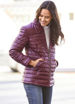 Skinnjacka med avtagbar huva 