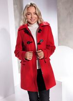 jacka med knäppning KÖRSBÄRSRÖD