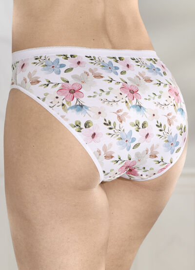 Tre-pack trosor med färgglad blommig design 