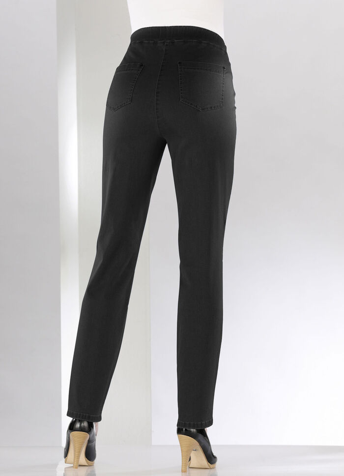 Magsminkande pull-on jeans, 